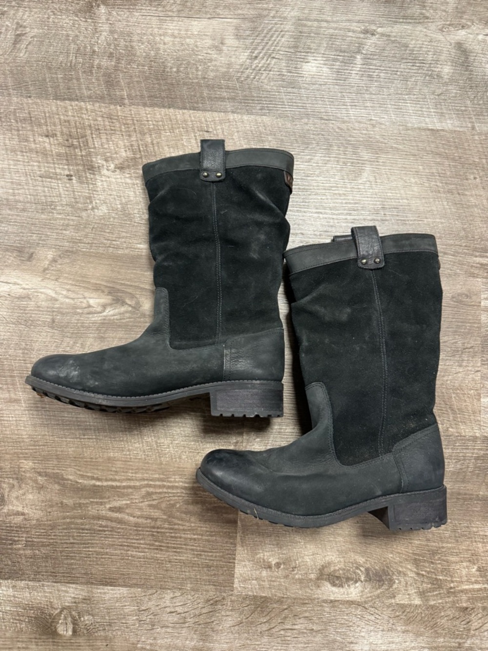 UGG Australia Bruckner Black Water-Resistant Slouch Boots Size 9